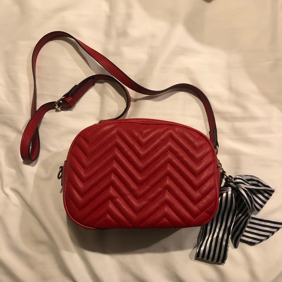 stradivarius Handbags - Red Crossbody w/ Bow
